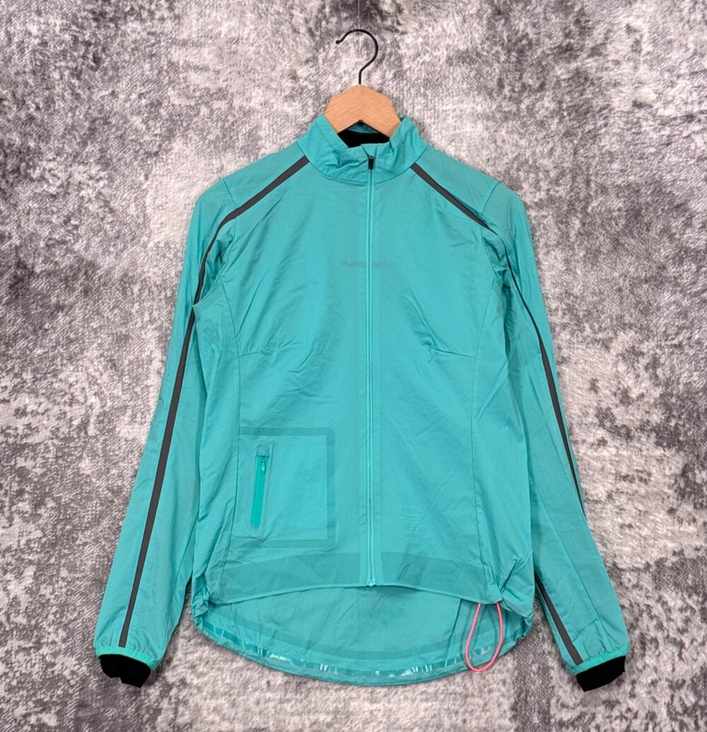 Rapha Classic Wind Cycling Jacket Small Womens Aqua Full Zip Lightweight